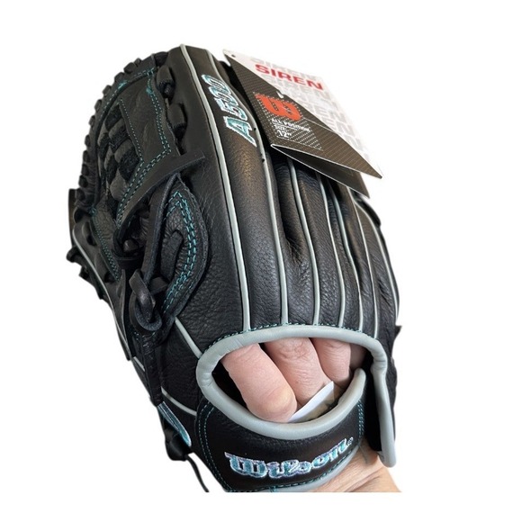 Wilson Accessories - Wilson A500 Siren 12" Youth Infield Fastpitch Softball Glove black NEW LHT